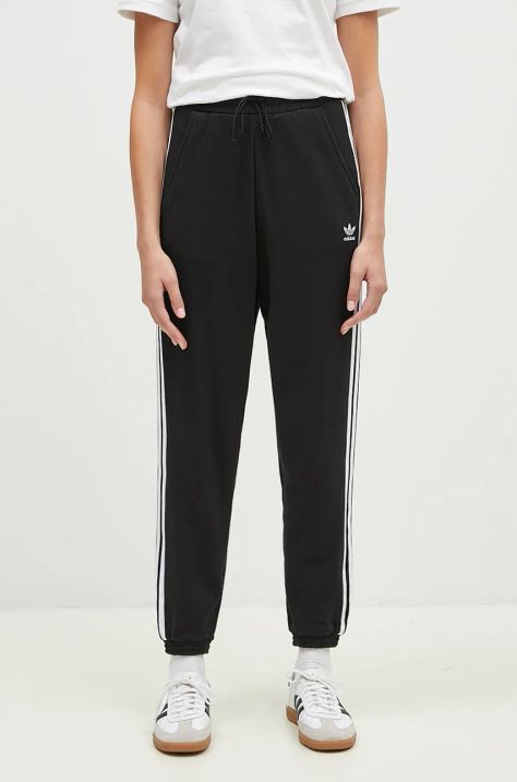 adidas Originals pantaloni della tuta di cotone colore nero