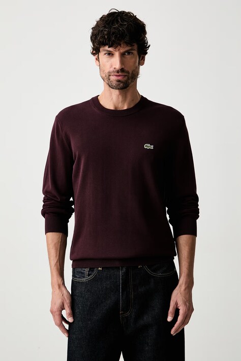 Lacoste pulover pentru bărbați din bumbac negru AH1985