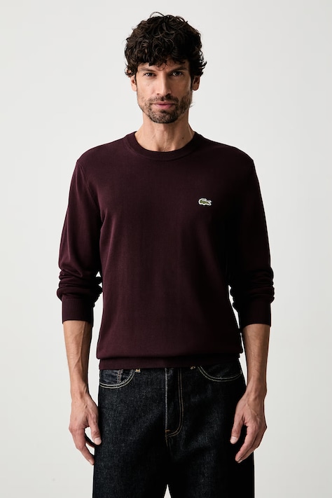 Lacoste pulover pentru bărbați din bumbac negru AH1985