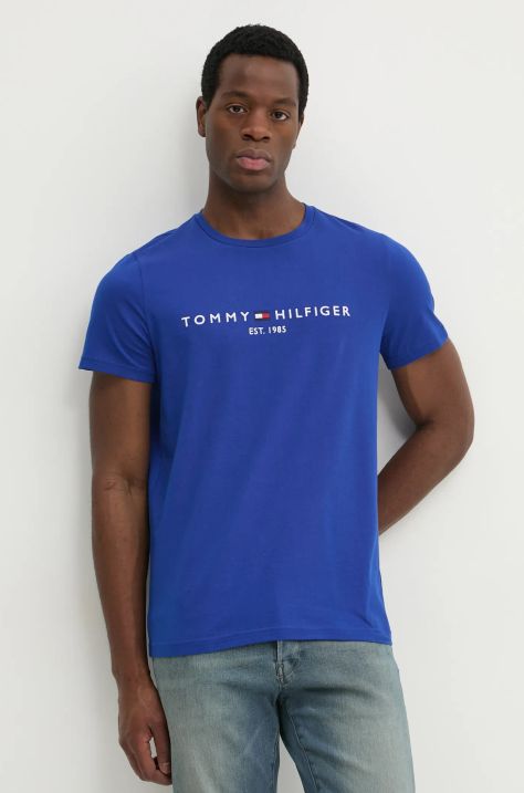 Tommy Hilfiger pamut póló férfi, nyomott mintás