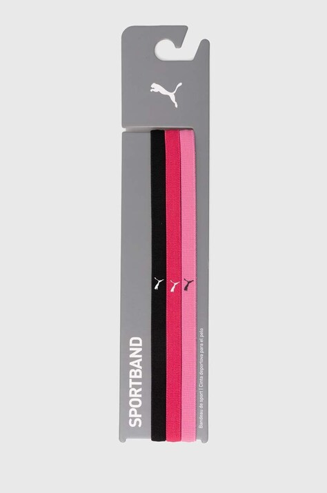 Повязки на голову Puma 3 шт цвет красный 053491