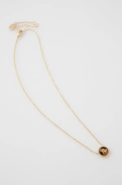 Ogrlica Lauren Ralph Lauren boja: zlatna