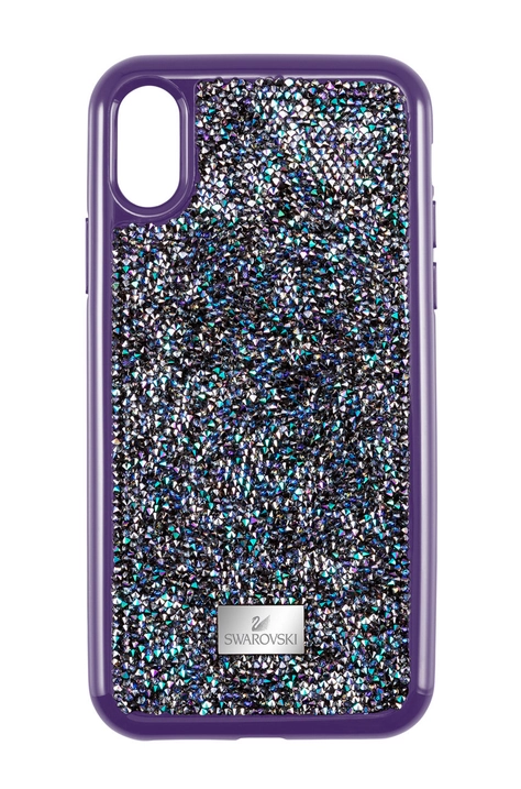 Swarovski Husă de telefon culoarea violet, iPhone® X/XS