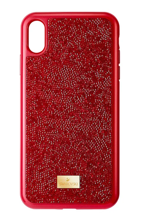 Swarovski Husă de telefon iPhone XS Max Glam Rock culoarea rosu
