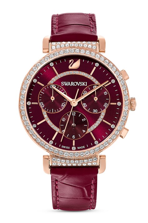 Sat Swarovski za žene, boja: crvena