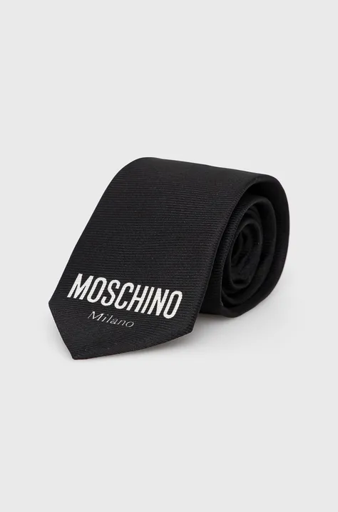 Kravata Moschino črna barva