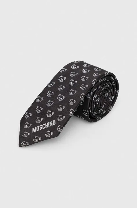 Moschino krawat kolor czarny