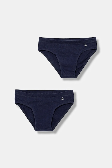 Dětské slipy United Colors of Benetton 2-pack tmavomodrá barva, 3MC10S444