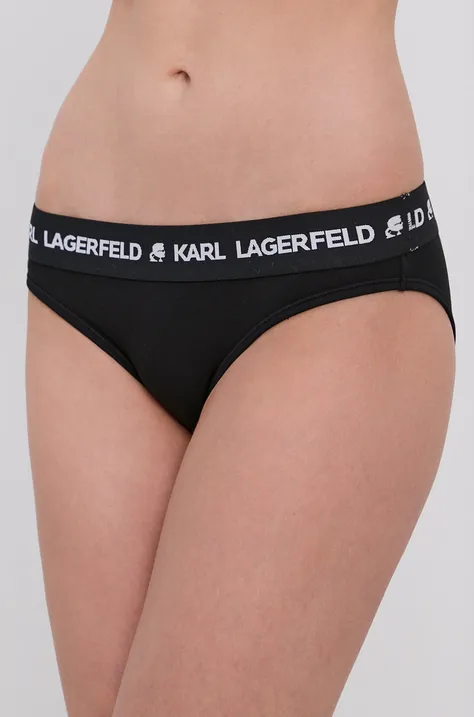Σλιπ Karl Lagerfeld χρώμα: μαύρο