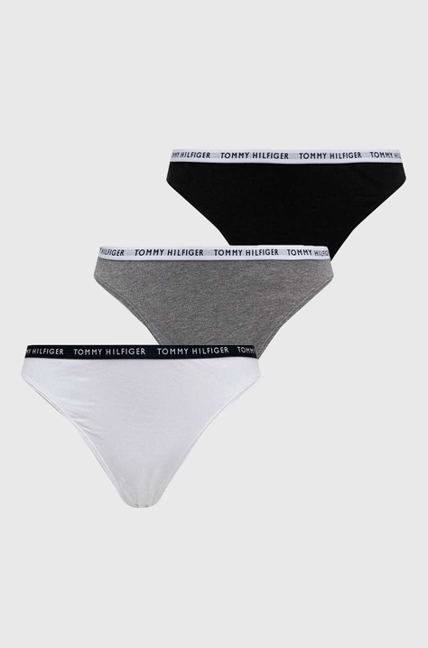 Nohavičky Tommy Hilfiger (3-pack) šedá farba, UW0UW02828