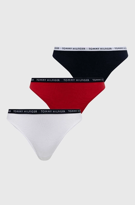 Στρινγκ Tommy Hilfiger (3-pack) χρώμα: άσπρο