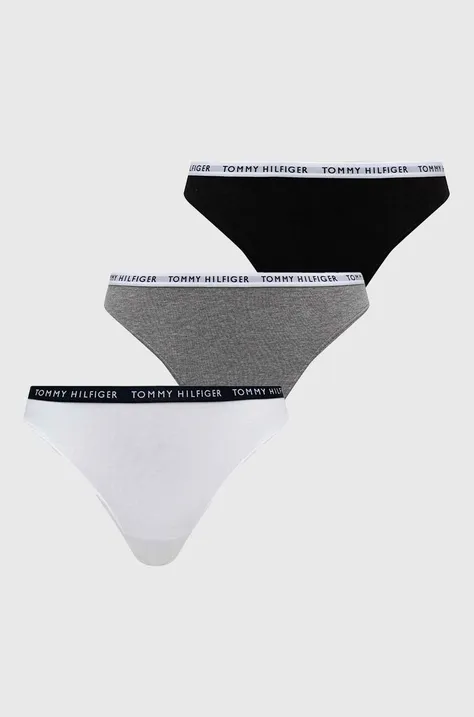 Tommy Hilfiger tanga (3-pack) culoarea gri UW0UW02829