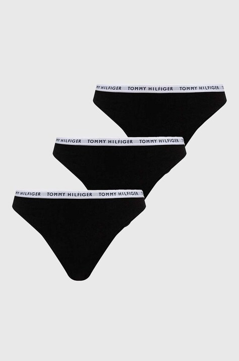 Tommy Hilfiger tanga (3-pack) culoarea negru UW0UW02829