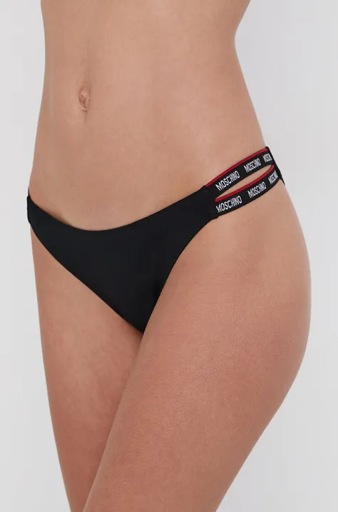 Sportovní podprsenka Moschino Underwear černá barva