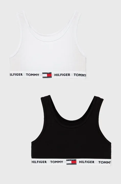 Tommy Hilfiger biustonosz dziecięcy (2-pack) kolor czarny