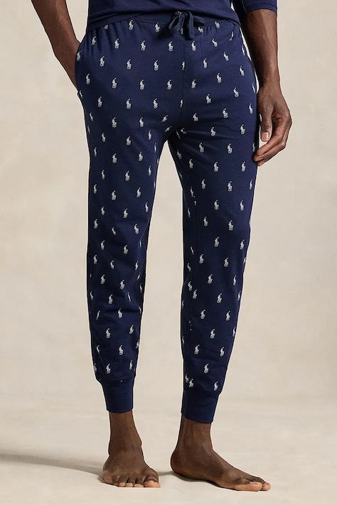Pyžamové kalhoty Polo Ralph Lauren pánské, tmavomodrá barva, vzorované, 714844764001