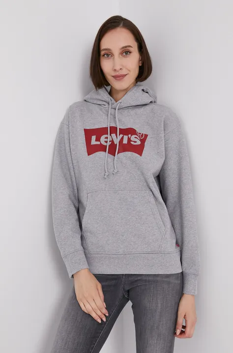 Levi's sweatshirt women's gray color