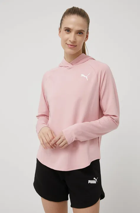 Кофта Puma 586858 жіноча колір рожевий однотонна