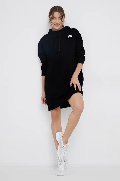 Βαμβακερή μπλούζα The North Face γυναικεία, χρώμα: μαύρο