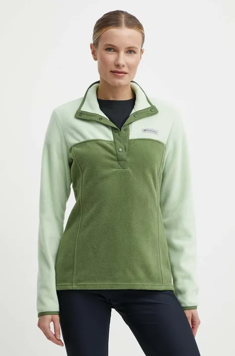 Športni pulover Columbia Benton Springs ženski, zelena barva