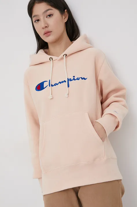 Кофта Champion 114788 женская цвет розовый с аппликацией 114788-WW001
