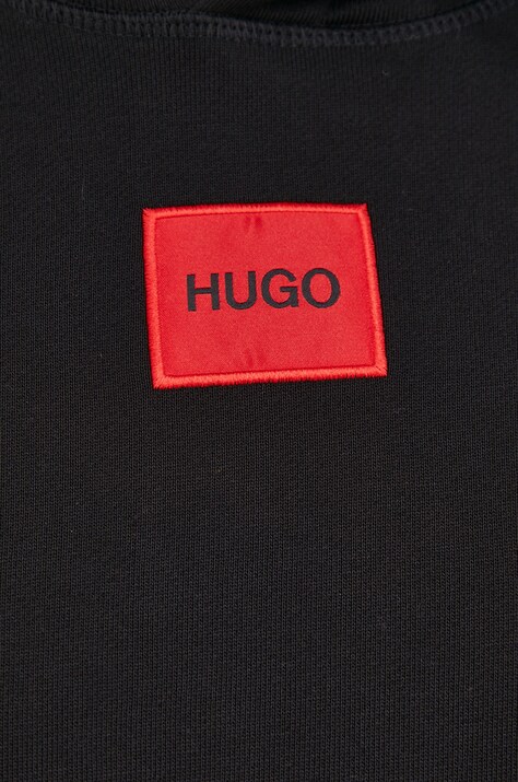 Бавовняна кофта HUGO Daratschi214 — AW21-BLM08C, чорний — фото 5