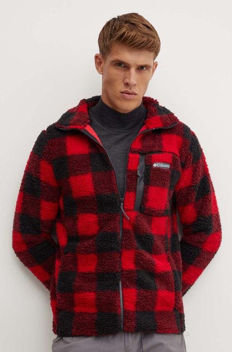 Спортивная кофта Columbia Winter Pass цвет красный узор 1866565