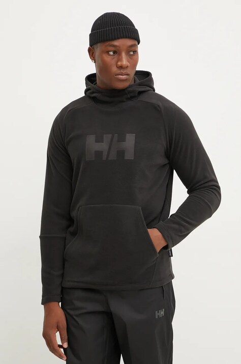 Μπλούζα Helly Hansen χρώμα: πράσινο, με κουκούλα