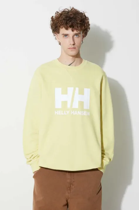 Helly Hansen bluza bawełniana męska kolor pomarańczowy z nadrukiem 34000