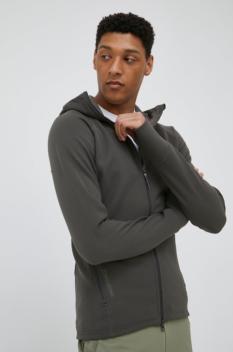 Спортен суичър Houdini Mono Air в зелено с изчистен дизайн