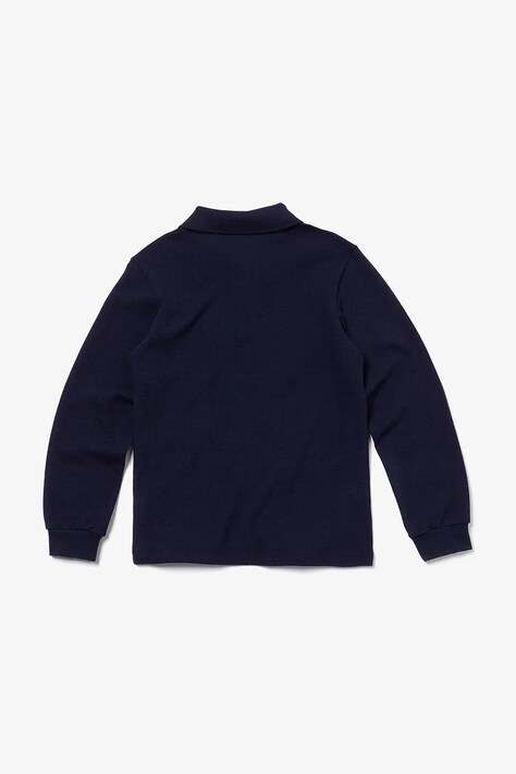 Lacoste longsleeve bawełniany dziecięcy kolor granatowy gładki PJ8915