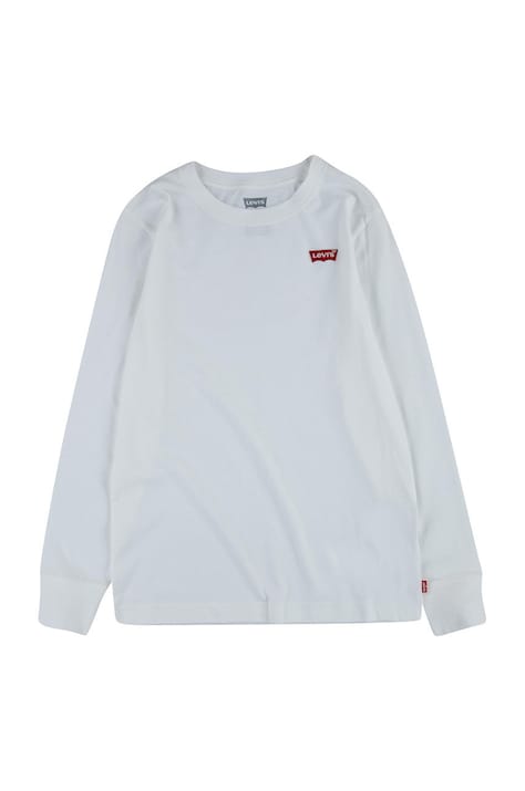 Dječja majica dugih rukava Levi's boja: bijela