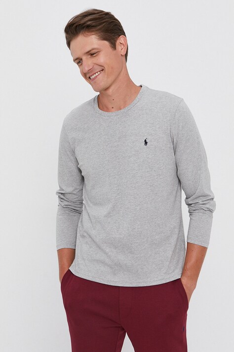 Polo Ralph Lauren Longsleeve 714844759003 męski kolor szary gładki