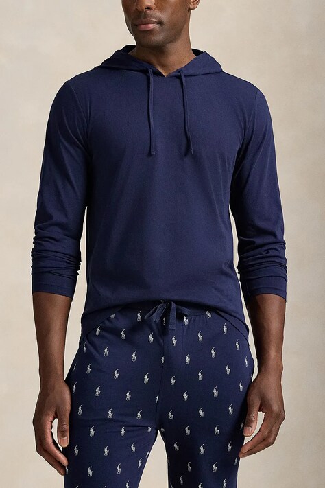 Polo Ralph Lauren Longsleeve bawełniany 714844760001 kolor granatowy gładki