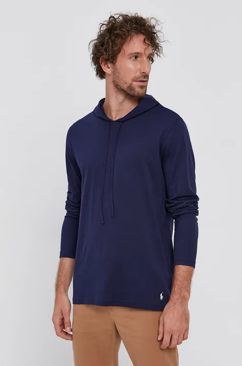 Βαμβακερό πουκάμισο με μακριά μανίκια Polo Ralph Lauren χρώμα: ναυτικό μπλε