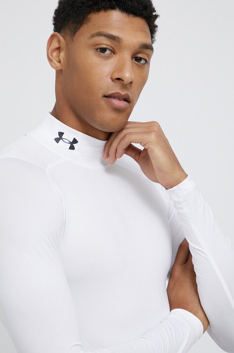 Under Armour longsleeve męski kolor biały gładki 1369606