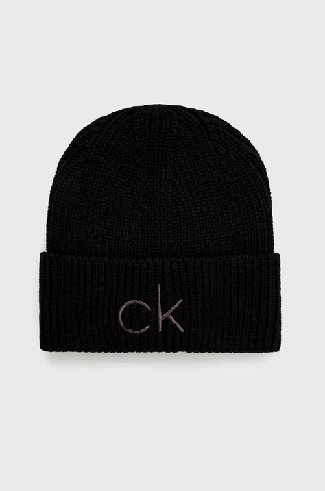 Σκούφος Calvin Klein χρώμα: μαύρο
