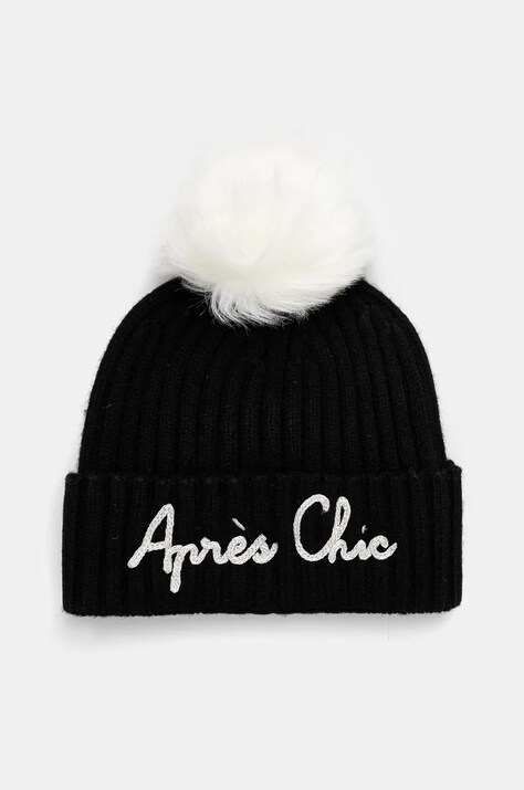 Kapa s primesjo volne MC2 Saint Barth črna barva