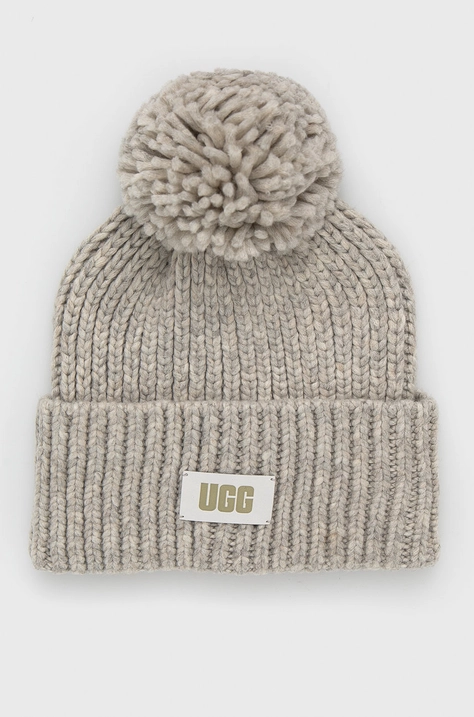 UGG wool blend beanie gray color