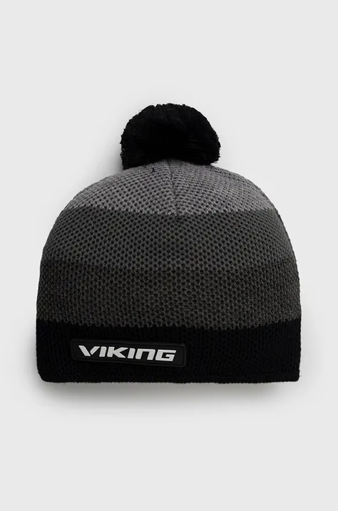 Вовняна шапка Viking колір сірий вовна