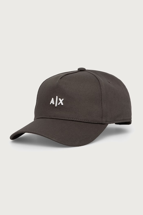 Armani Exchange Czapka z daszkiem męska bawełniana szara 954112 CC571