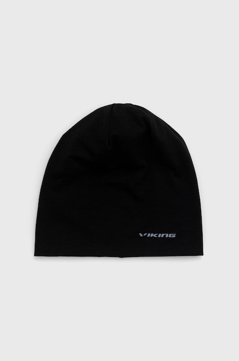 Viking Căciulă de lână culoarea negru, de lână, din tesatura neteda