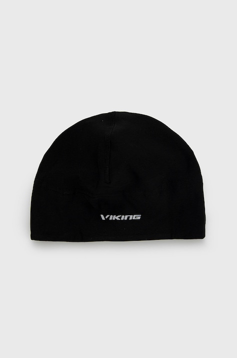 Viking Căciulă culoarea negru, din tesatura neteda