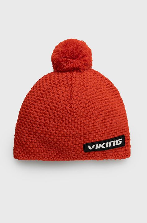 Шапка Viking колір червоний вовна