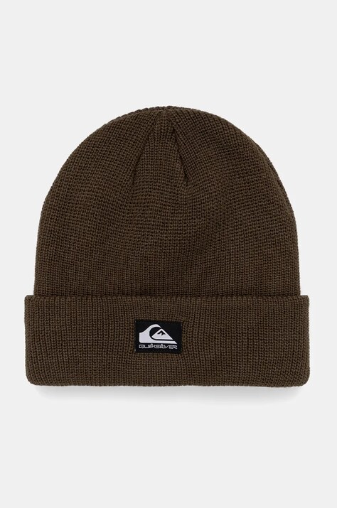 Quiksilver caciula culoarea verde, din tricot gros