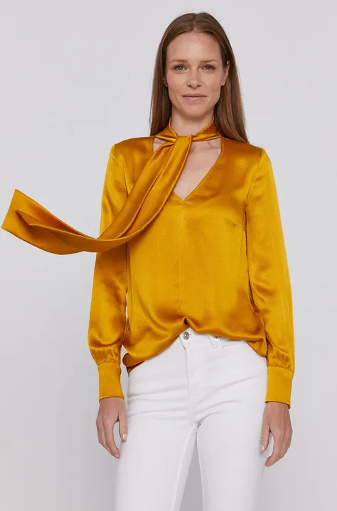 Pennyblack bluzka damska kolor żółty gładka