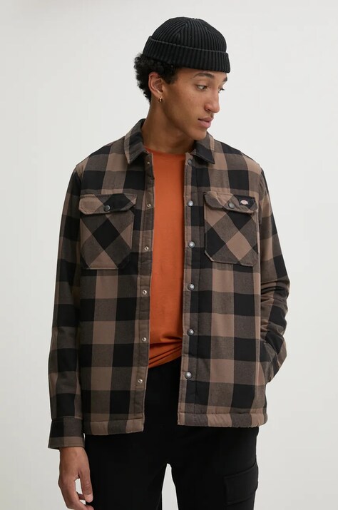 Dickies geaca barbati, culoarea maro, de tranzitie
