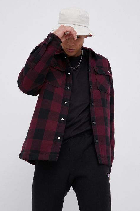 Bunda Dickies pánská, fialová barva, přechodná, DK0A4XGRMR0-MAROON
