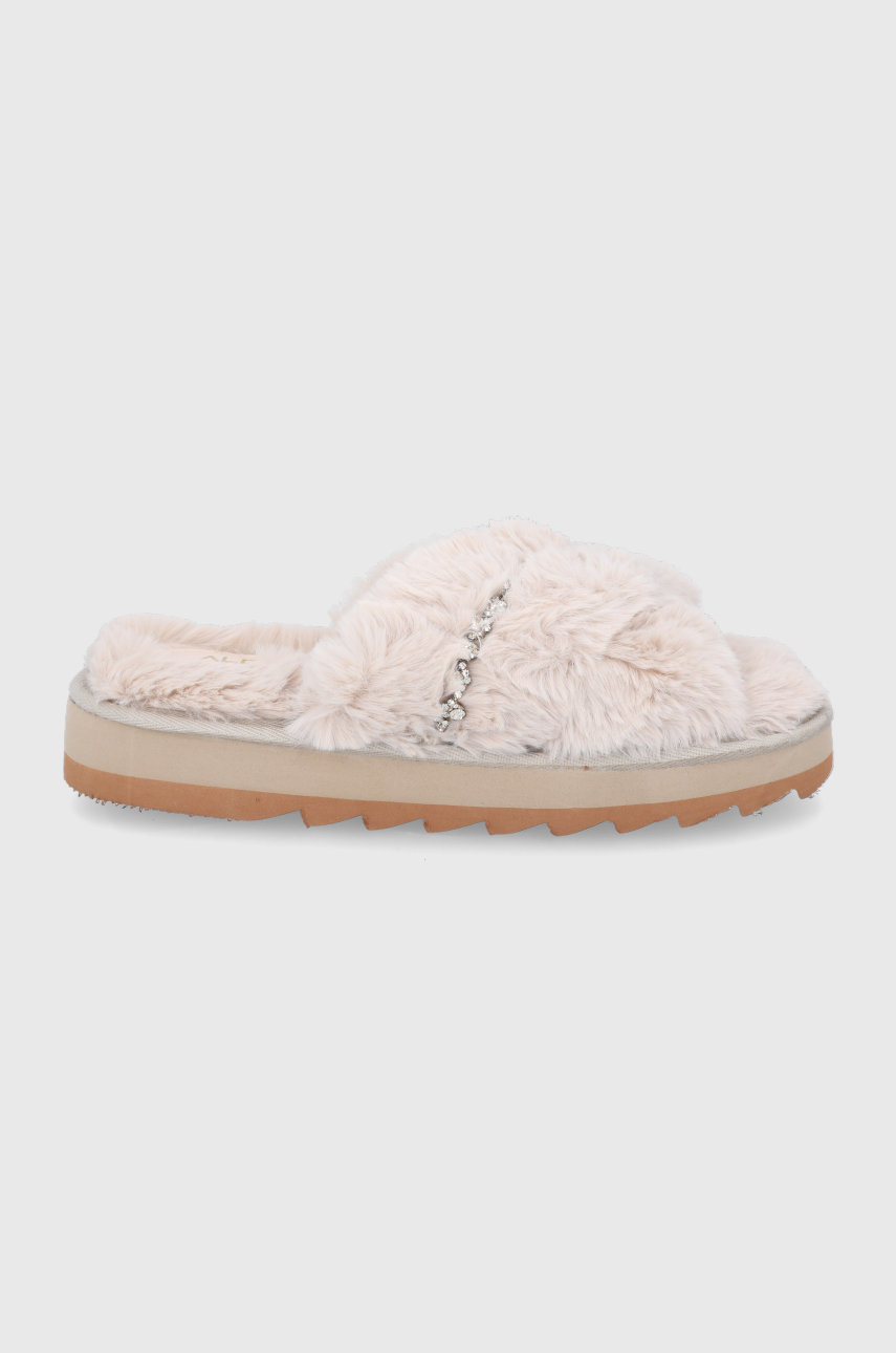 Tommy Jeans kapcie Padded Tommy Jeans Shoe kolor beżowy | Answear.com