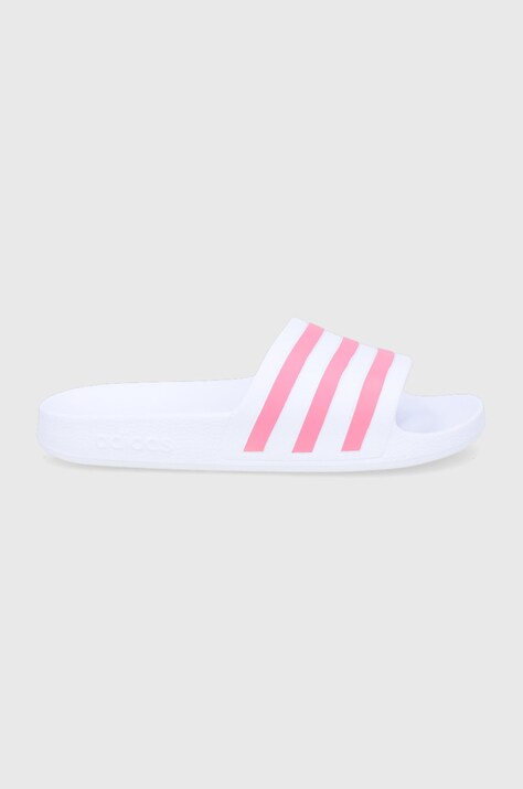 Adidas Performance Papuci Adilette Aqua femei, culoarea alb